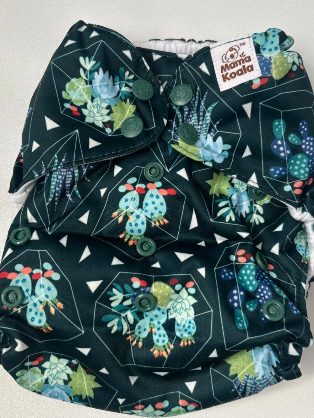 Mama Koala Geo Succulent Pocket Cloth Diaper OS No Insert NEW